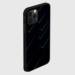 Чехол для iPhone 12 Pro Max Color blue black, цвет: 3D-черный — фото 2
