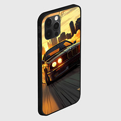 Чехол для iPhone 12 Pro Max БМВ на фоне заката, цвет: 3D-черный — фото 2