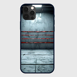 Чехол для iPhone 12 Pro Max Серый ринг, цвет: 3D-черный