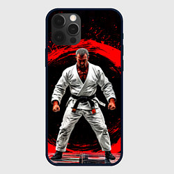 Чехол для iPhone 12 Pro Max Боец джиу-джитсу на черном, цвет: 3D-черный