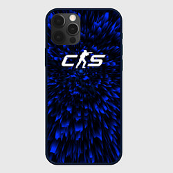 Чехол для iPhone 12 Pro Max Counter-Strike 2 blue energy, цвет: 3D-черный