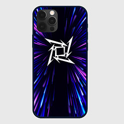 Чехол для iPhone 12 Pro Max Metallica neon energy, цвет: 3D-черный