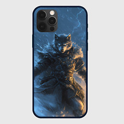 Чехол для iPhone 12 Pro Max Волк и молния, цвет: 3D-черный