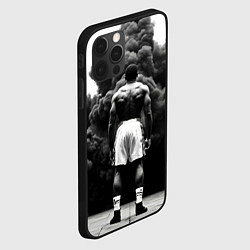Чехол для iPhone 12 Pro Max Мухаммед Али в черном дыму, цвет: 3D-черный — фото 2