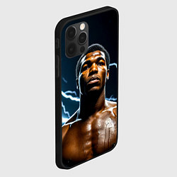 Чехол для iPhone 12 Pro Max Мухаммед Али и молния, цвет: 3D-черный — фото 2