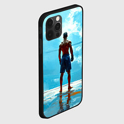 Чехол для iPhone 12 Pro Max Кикбоксер в синем, цвет: 3D-черный — фото 2