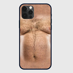Чехол для iPhone 12 Pro Max Волосатое тело толстяка, цвет: 3D-черный