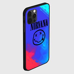 Чехол для iPhone 12 Pro Max Nirvana жидкие краски, цвет: 3D-черный — фото 2