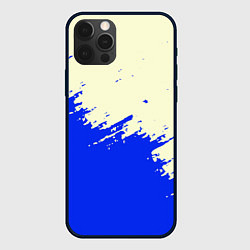 Чехол для iPhone 12 Pro Max Color blue white, цвет: 3D-черный