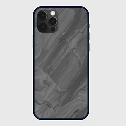 Чехол для iPhone 12 Pro Max Серая текстура каменная мрамор, цвет: 3D-черный