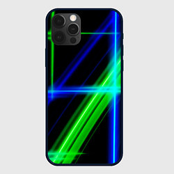 Чехол для iPhone 12 Pro Max Color blue black green, цвет: 3D-черный