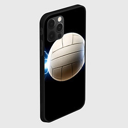 Чехол для iPhone 12 Pro Max Волейбольный мяч и молния, цвет: 3D-черный — фото 2