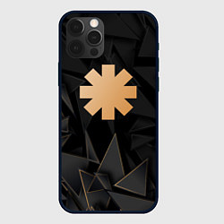 Чехол для iPhone 12 Pro Max Red Hot Chili Peppers golden poly, цвет: 3D-черный