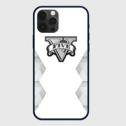 Чехол для iPhone 12 Pro Max GTA white poly, цвет: 3D-черный