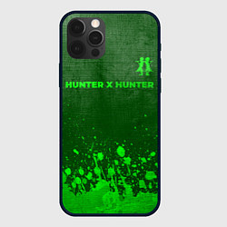 Чехол для iPhone 12 Pro Max Hunter x Hunter - green gradient посередине, цвет: 3D-черный