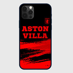 Чехол для iPhone 12 Pro Max Aston Villa - red gradient посередине, цвет: 3D-черный