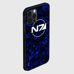 Чехол для iPhone 12 Pro Max Mass Effect blue energy, цвет: 3D-черный — фото 2
