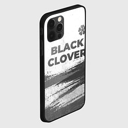 Чехол для iPhone 12 Pro Max Black Clover - white gradient посередине, цвет: 3D-черный — фото 2