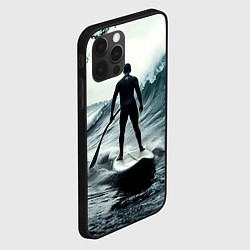 Чехол для iPhone 12 Pro Max Сапсёрфер в волне, цвет: 3D-черный — фото 2