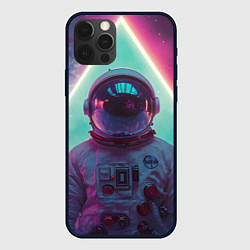 Чехол для iPhone 12 Pro Max Космонавт треугольник в космосе, цвет: 3D-черный