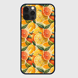 Чехол iPhone 12 Pro Max Апельсиновый фреш сочные дольки