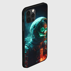 Чехол для iPhone 12 Pro Max Череп космонавта в скафандре, цвет: 3D-черный — фото 2