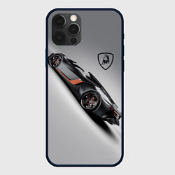 Чехол для iPhone 12 Pro Max Lamborghini - racing car, цвет: 3D-черный