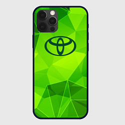 Чехол для iPhone 12 Pro Max Toyota green poly, цвет: 3D-черный
