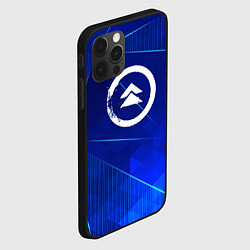 Чехол для iPhone 12 Pro Max Ghost of Tsushima blue poly, цвет: 3D-черный — фото 2