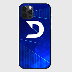 Чехол для iPhone 12 Pro Max Deadlock blue poly, цвет: 3D-черный