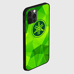 Чехол для iPhone 12 Pro Max Yamaha green poly, цвет: 3D-черный — фото 2