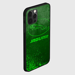Чехол для iPhone 12 Pro Max Jaguar - green gradient, цвет: 3D-черный — фото 2