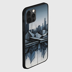Чехол для iPhone 12 Pro Max Небоскребы и скалы, цвет: 3D-черный — фото 2
