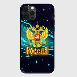 Чехол для iPhone 12 Pro Max Россия - березовая абстракция, цвет: 3D-черный