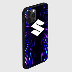 Чехол для iPhone 12 Pro Max Suzuki neon energy, цвет: 3D-черный — фото 2