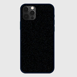 Чехол для iPhone 12 Pro Max Чёрный в мелкую синюю крапинку, цвет: 3D-черный