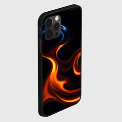 Чехол для iPhone 12 Pro Max The color is fire orange, цвет: 3D-черный — фото 2