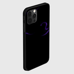Чехол для iPhone 12 Pro Max The color purple is an abstraction, цвет: 3D-черный — фото 2