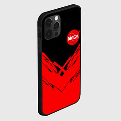Чехол для iPhone 12 Pro Max Nasa краски красные, цвет: 3D-черный — фото 2