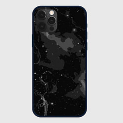 Чехол для iPhone 12 Pro Max Угольный серый простой абстрактный, цвет: 3D-черный