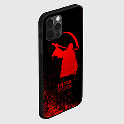 Чехол для iPhone 12 Pro Max Children of Bodom - red gradient, цвет: 3D-черный — фото 2