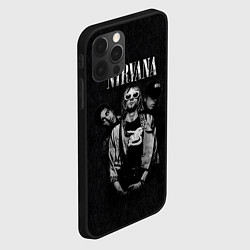 Чехол для iPhone 12 Pro Max Nirvana kurt krist dave, цвет: 3D-черный — фото 2