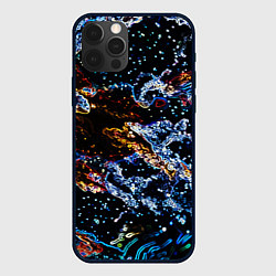 Чехол для iPhone 12 Pro Max Звёздно-кислотная абстракция, цвет: 3D-черный