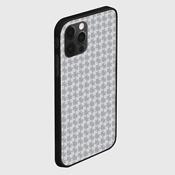 Чехол для iPhone 12 Pro Max Пазл серый паттерн, цвет: 3D-черный — фото 2