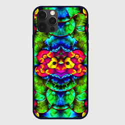 Чехол для iPhone 12 Pro Max Калейдоскоп с птичкой, цвет: 3D-черный
