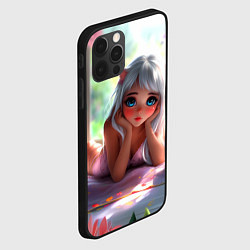 Чехол для iPhone 12 Pro Max Милая блондинка лежа, цвет: 3D-черный — фото 2