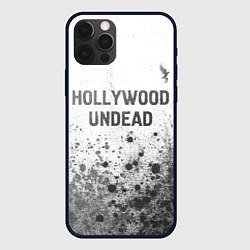 Чехол для iPhone 12 Pro Max Hollywood Undead - white gradient посередине, цвет: 3D-черный