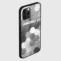 Чехол для iPhone 12 Pro Max Among Us - grey gradient посередине, цвет: 3D-черный — фото 2