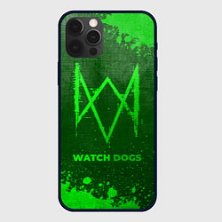 Чехол для iPhone 12 Pro Max Watch Dogs - green gradient, цвет: 3D-черный