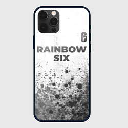 Чехол для iPhone 12 Pro Max Rainbow Six - white gradient посередине, цвет: 3D-черный